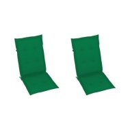 Coussin de chaise de jardin 2 pcs Vert 120 x 50 x 3 cm