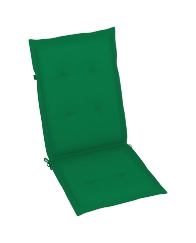 Coussin de chaise de jardin 2 pcs Vert 120 x 50 x 3 cm