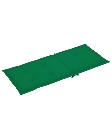 Coussin de chaise de jardin 2 pcs Vert 120 x 50 x 3 cm