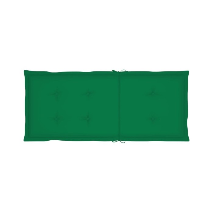 Coussin de chaise de jardin 2 pcs Vert 120 x 50 x 3 cm