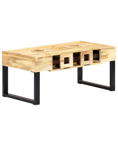 Table basse Style cassette 100x52x45 cm Bois de manguier massif