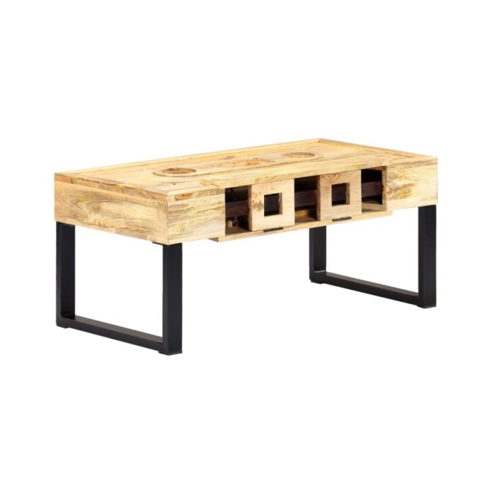 Table basse Style cassette 100x52x45 cm Bois de manguier massif