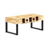 Table basse Style cassette 100x52x45 cm Bois de manguier massif