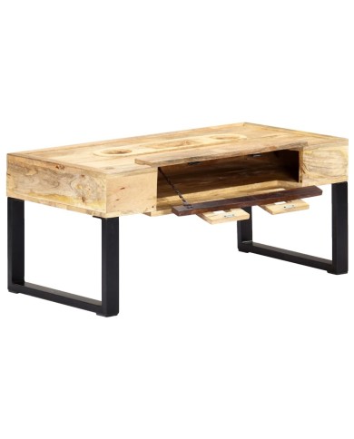 Table basse Style cassette 100x52x45 cm Bois de manguier massif