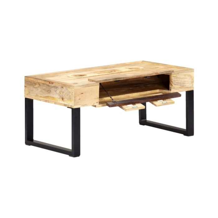 Table basse Style cassette 100x52x45 cm Bois de manguier massif