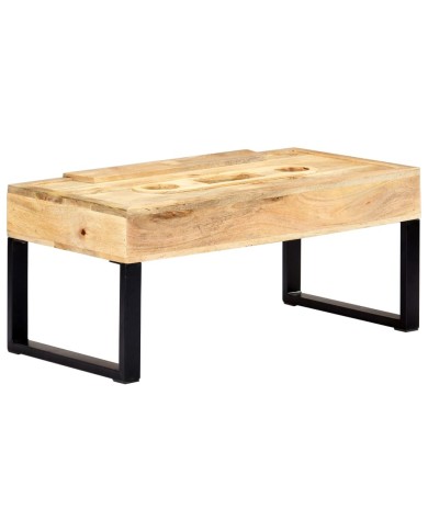 Table basse Style cassette 100x52x45 cm Bois de manguier massif