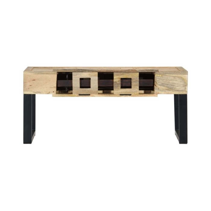 Table basse Style cassette 100x52x45 cm Bois de manguier massif