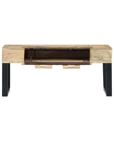 Table basse Style cassette 100x52x45 cm Bois de manguier massif