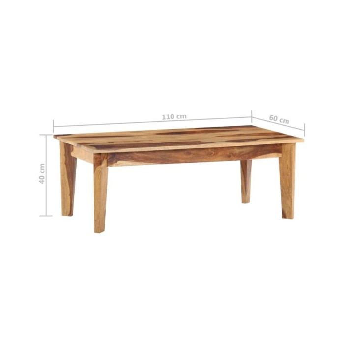 Table basse 110x60x40 cm Bois de Sesham massif