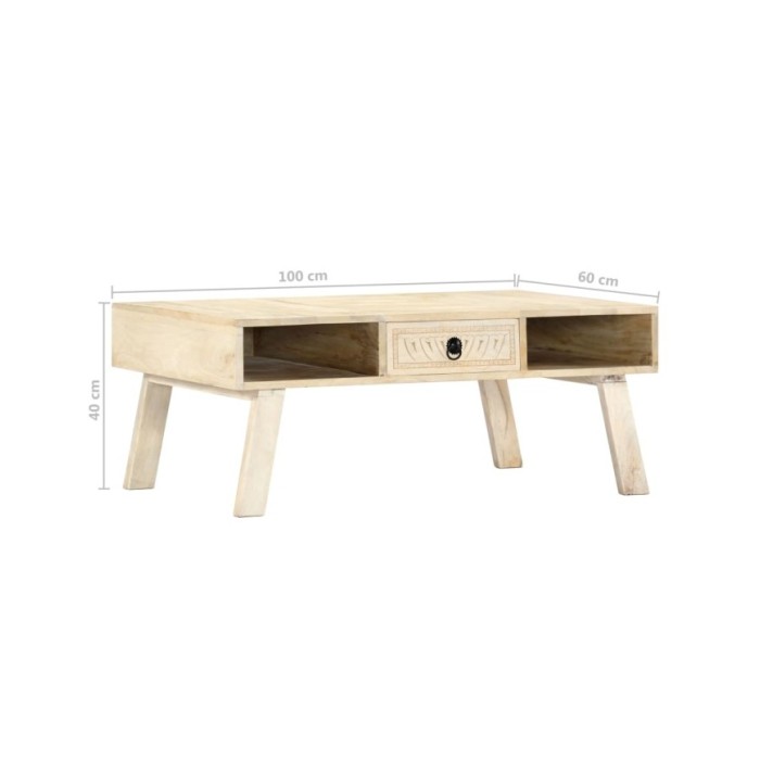 Table basse 100x60x40 cm Bois de manguier massif