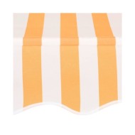 Auvent rétractable manuel 350 cm Rayures oranges et blanches