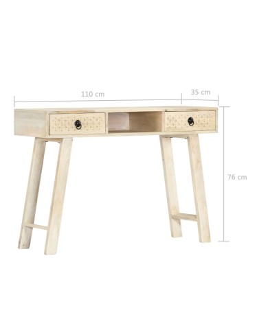 Table console 110 x 35 x 76 cm Bois de manguier massif