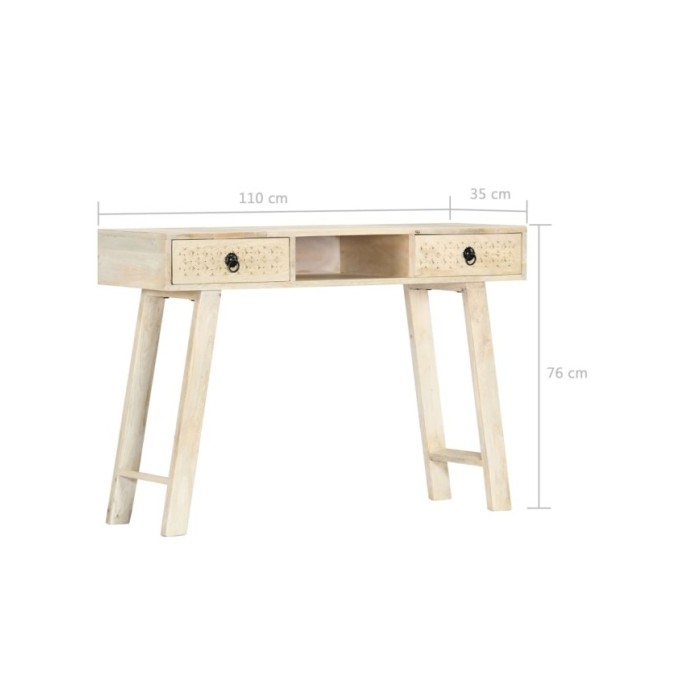 Table console 110 x 35 x 76 cm Bois de manguier massif