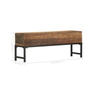 Banc 120 cm Bois de récupération massif