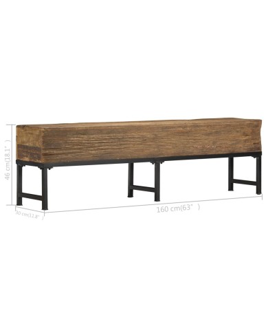 Banc 160 cm Bois de récupération massif