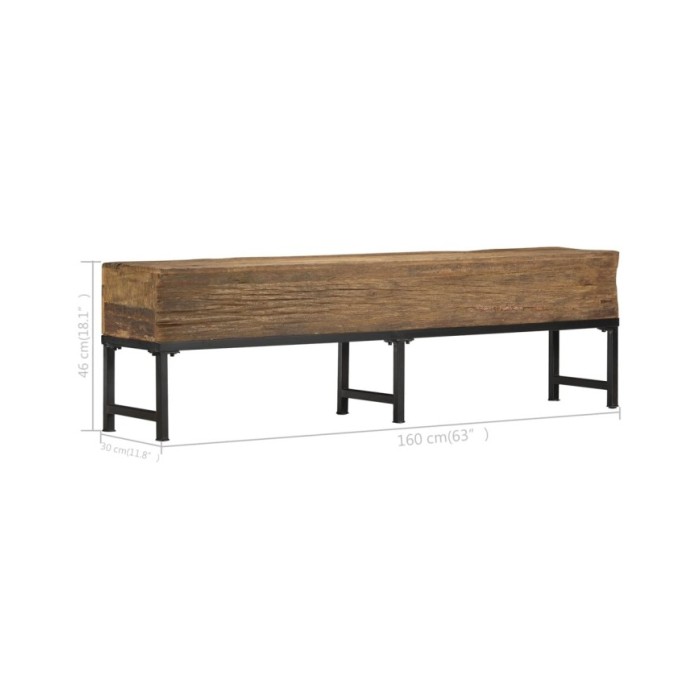Banc 160 cm Bois de récupération massif