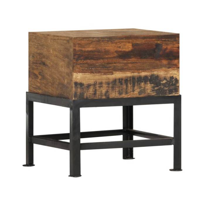 Tabouret 35x35x40 cm Bois de récupération solide