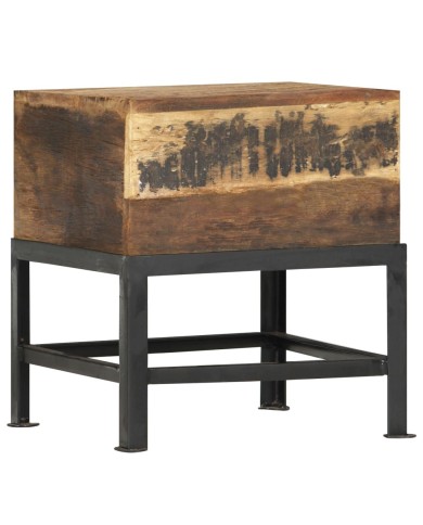 Tabouret 35x35x40 cm Bois de récupération solide