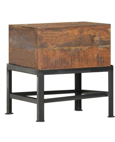 Tabouret 35x35x40 cm Bois de récupération solide