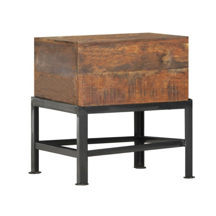 Tabouret 35x35x40 cm Bois de récupération solide