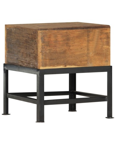 Tabouret 35x35x40 cm Bois de récupération solide