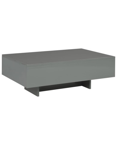 Table basse Gris brillant 85 x 55 x 31 cm MDF