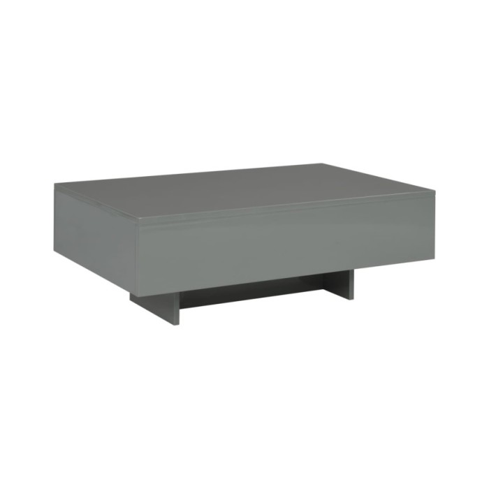 Table basse Gris brillant 85 x 55 x 31 cm MDF