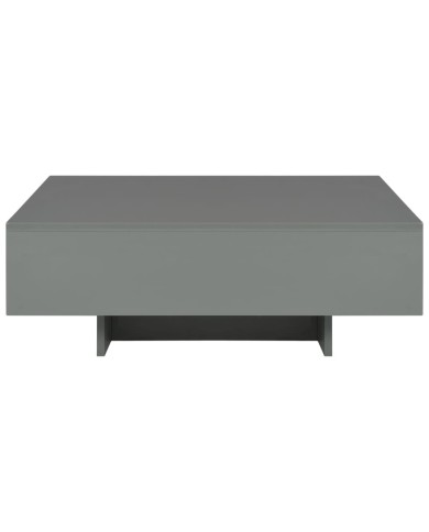 Table basse Gris brillant 85 x 55 x 31 cm MDF