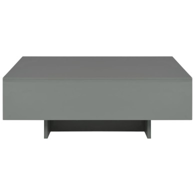 Table basse Gris brillant 85 x 55 x 31 cm MDF