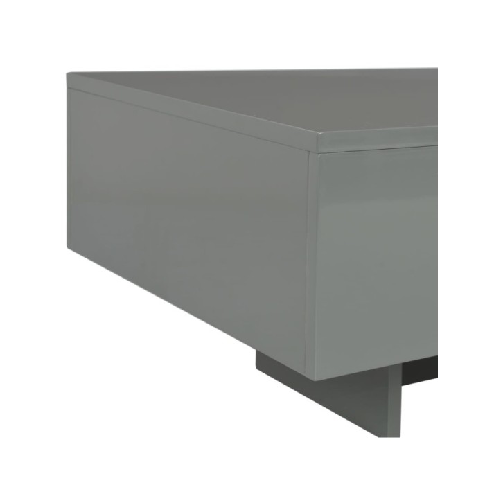Table basse Gris brillant 85 x 55 x 31 cm MDF