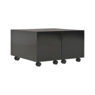 Table basse Noir brillant 60x60x35 cm Aggloméré 