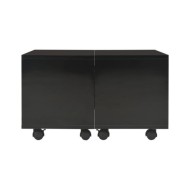 Table basse Noir brillant 60x60x35 cm Aggloméré 