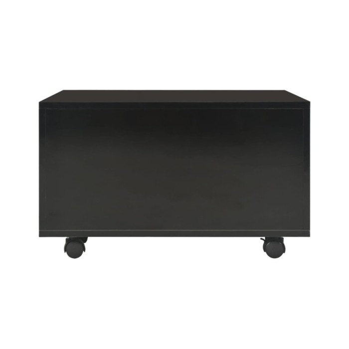 Table basse Noir brillant 60x60x35 cm Aggloméré 