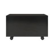 Table basse Noir brillant 60x60x35 cm Aggloméré 