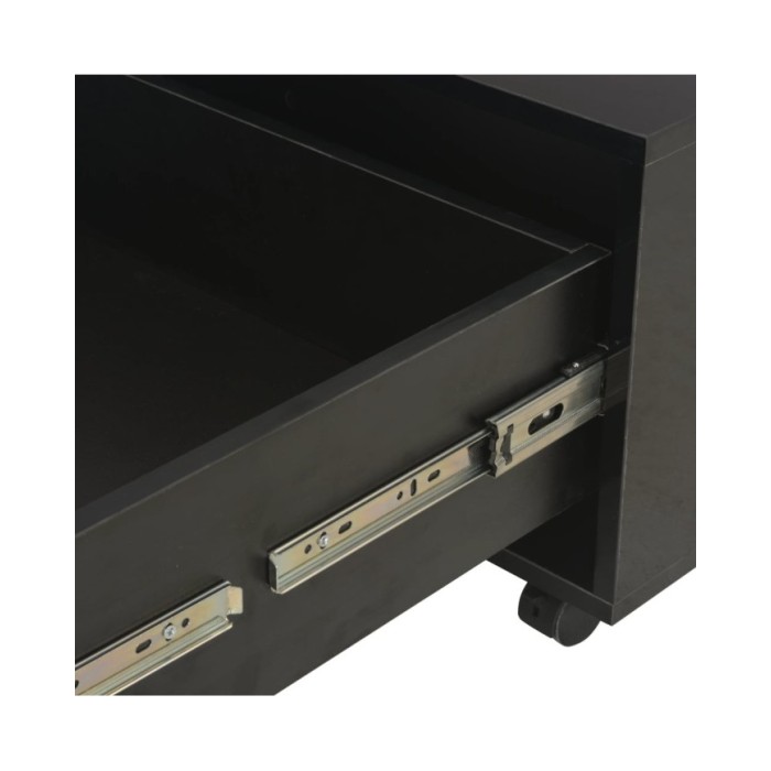 Table basse Noir brillant 60x60x35 cm Aggloméré 