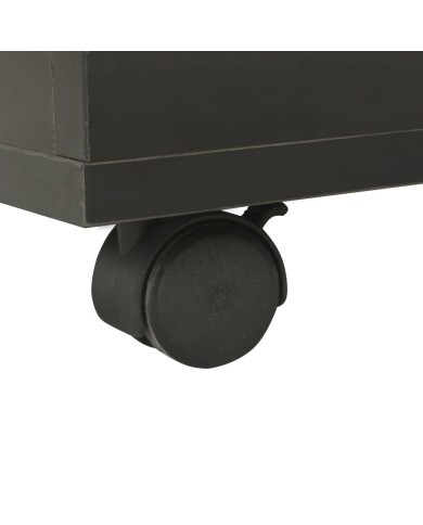 Table basse Noir brillant 60x60x35 cm Aggloméré 