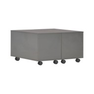 Table basse Gris brillant 60x60x35 cm Aggloméré 
