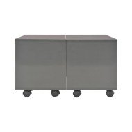 Table basse Gris brillant 60x60x35 cm Aggloméré 