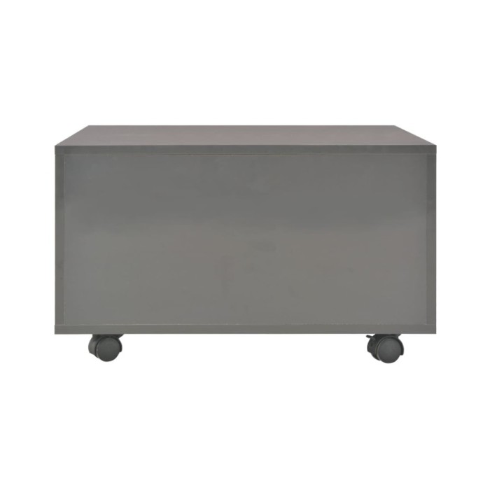 Table basse Gris brillant 60x60x35 cm Aggloméré 