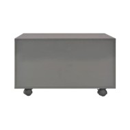 Table basse Gris brillant 60x60x35 cm Aggloméré 