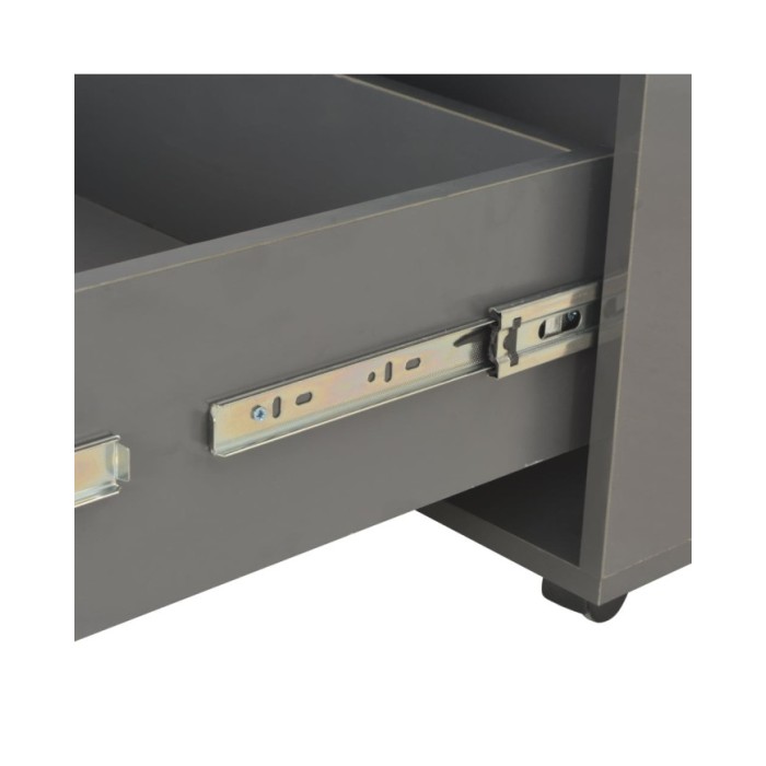 Table basse Gris brillant 60x60x35 cm Aggloméré 