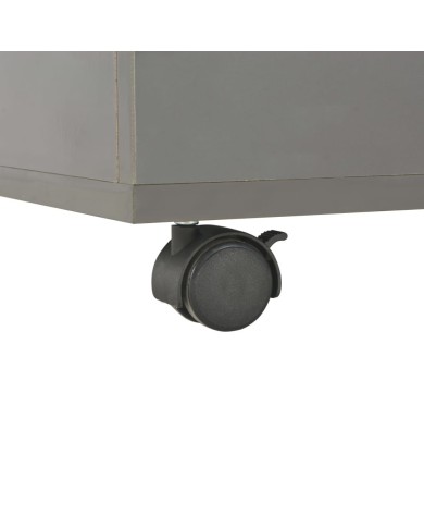 Table basse Gris brillant 60x60x35 cm Aggloméré 