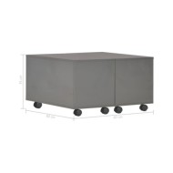 Table basse Gris brillant 60x60x35 cm Aggloméré 