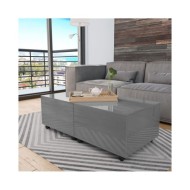 Table basse Gris brillant 120 x 60 x 35 cm