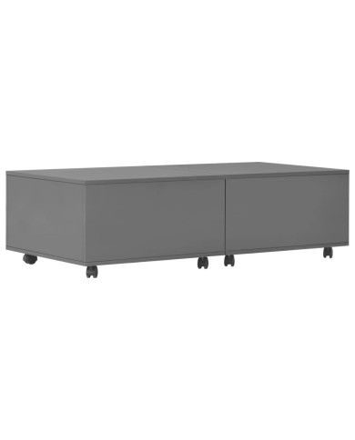 Table basse Gris brillant 120 x 60 x 35 cm