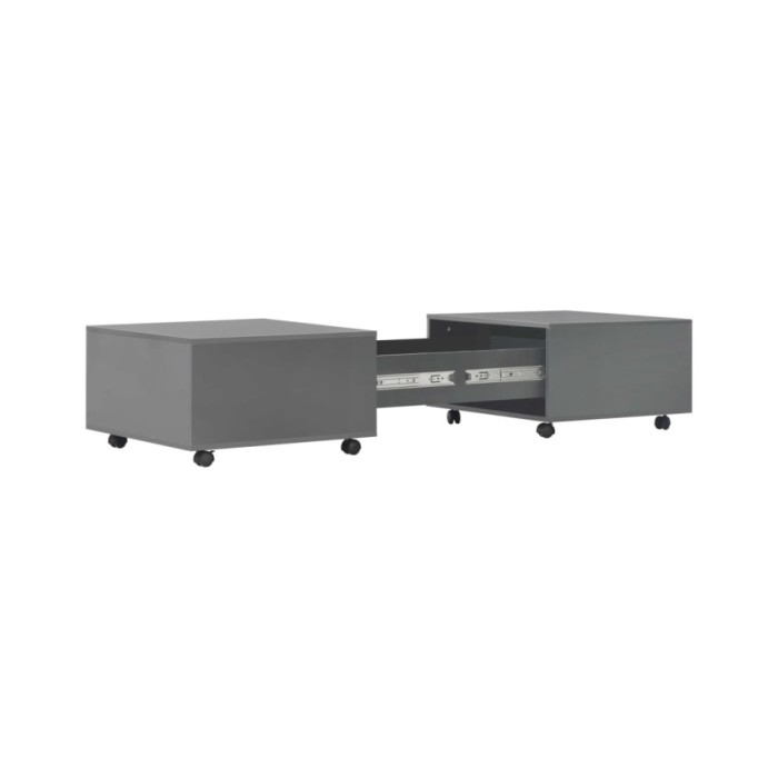 Table basse Gris brillant 120 x 60 x 35 cm