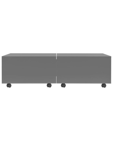 Table basse Gris brillant 120 x 60 x 35 cm