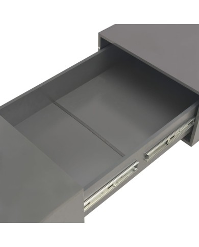 Table basse Gris brillant 120 x 60 x 35 cm