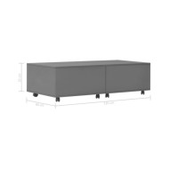 Table basse Gris brillant 120 x 60 x 35 cm