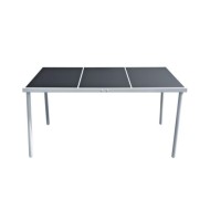Table de jardin 150x90x74 cm Noir Acier